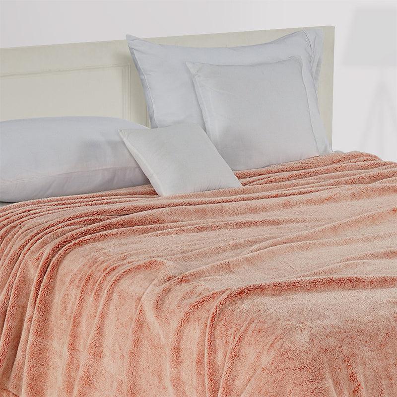 Swayam Molly Solid Blanket (Peach) - 240 GSM media 5