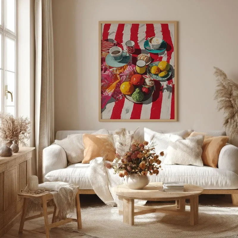 Tableya Canvas Wall Painting With Brown Frame media 4