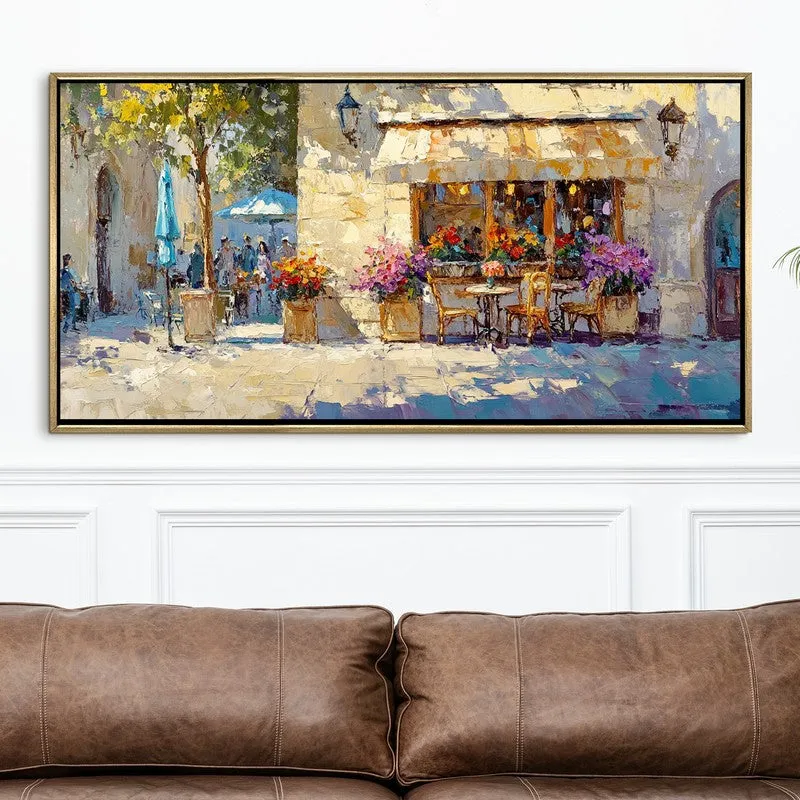 Amber Breaths Canvas Wall Painting With Frame media 4