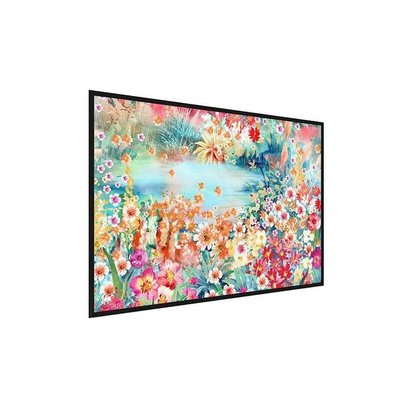 Hand painted Serenity Canvas Wall Painting - Black Frame media 3