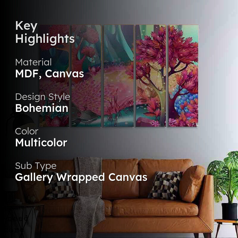 Fairyland Canvas Wall Art - Five Piece Set media 2