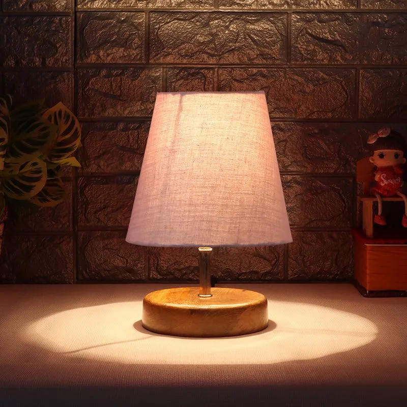 Petricho Fabric Table Lamp - Grey,Brown media 1