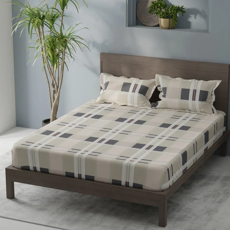 Check Mate Single Microfiber Bedsheet - 120 GSM media 4