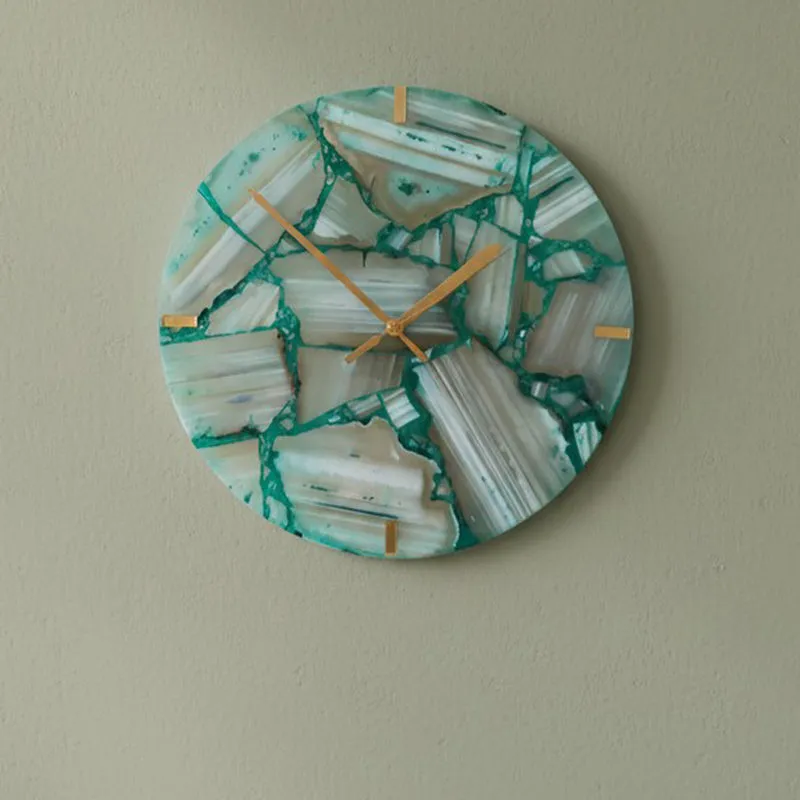Aiva Handcrafted Marble Wall Clock media 1