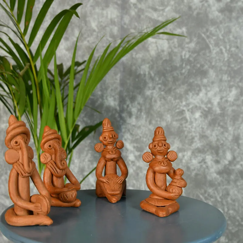 Deva Roop Terracotta Idol - Set Of Four media 3