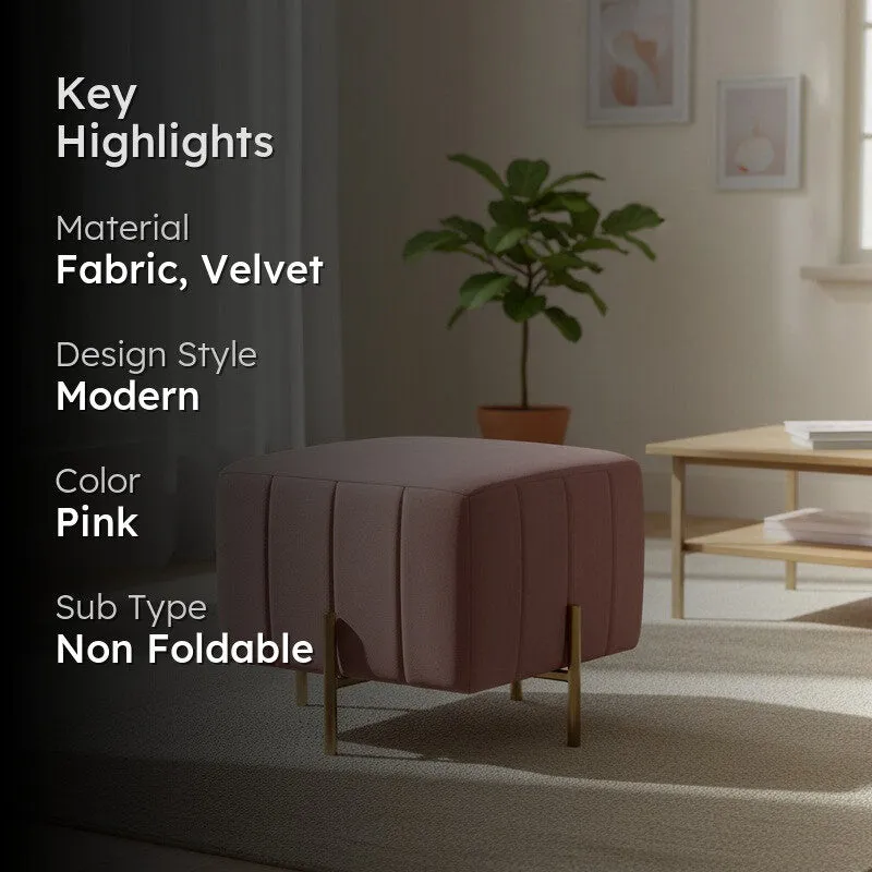 Zevion Softara Ottoman - Pink media 2