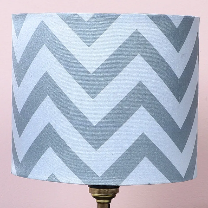 Chevron Light Loop Printed Iron Table Lamp - Grey,White,Black media 3