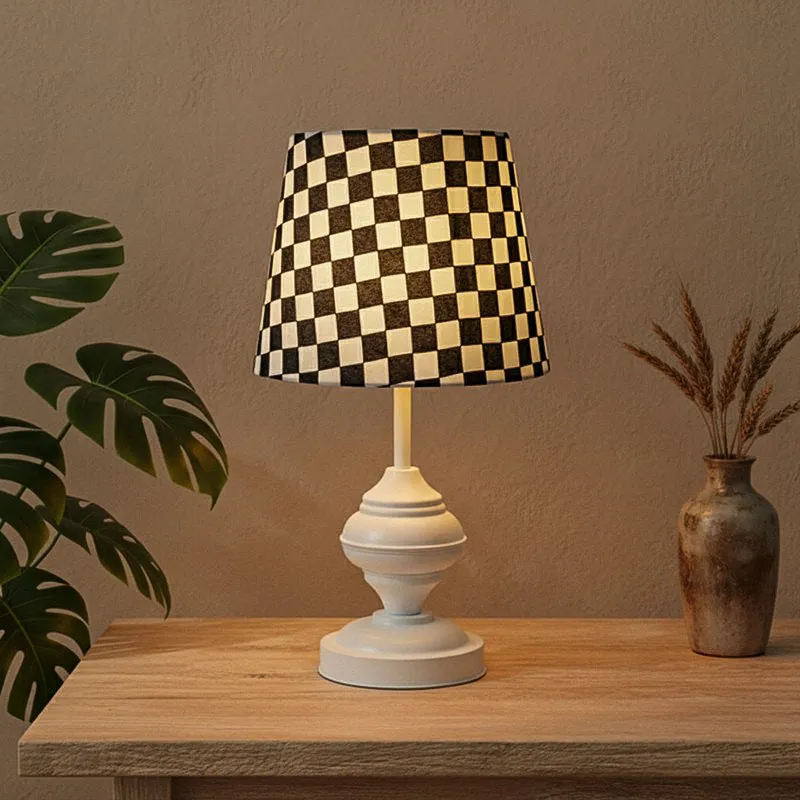 TwilightGlow Night Light Wooden Table Lamp - Black,White media 1