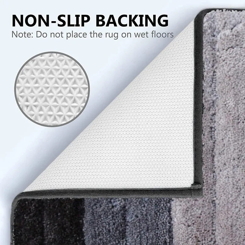 Line Luxe Bath Mat - Grey. Black media 5
