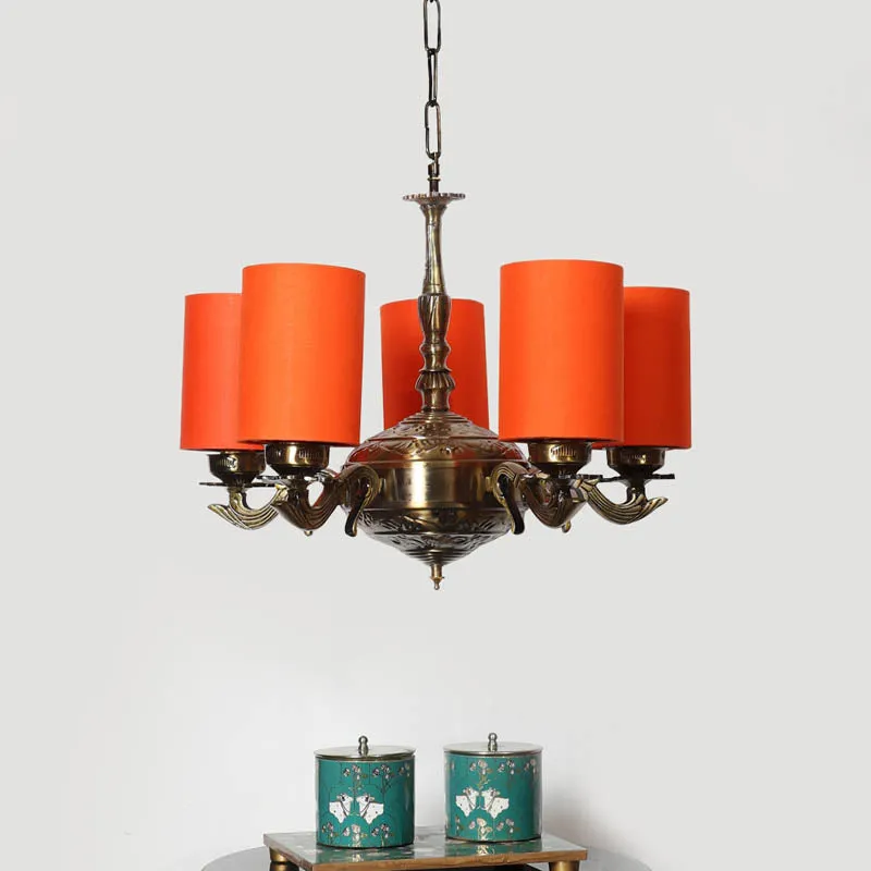 Softitto Cylindrical Golden Antique Ceiling Lamp media 2