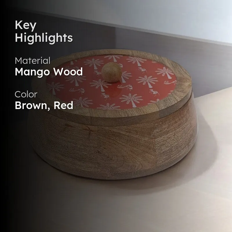 Rasva II Wood Roti Box - Red media 2