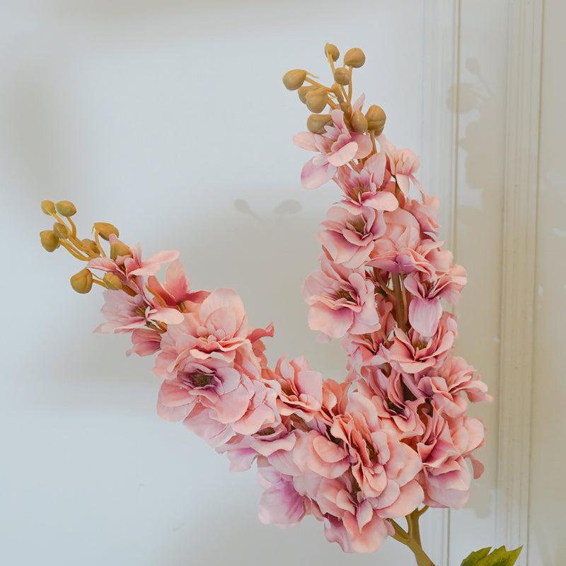 Faux Pink Autumn Stalk Flower Stick (33 CM) - Set Of Two media 4
