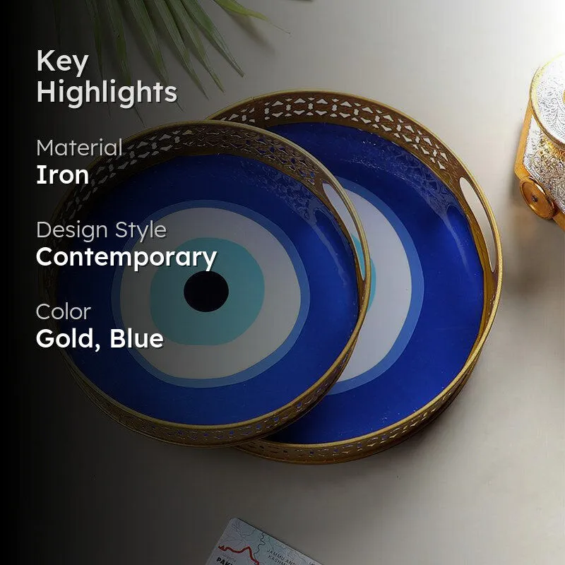 Nazar Noir Iron Serving Tray - Set Of Two media 2