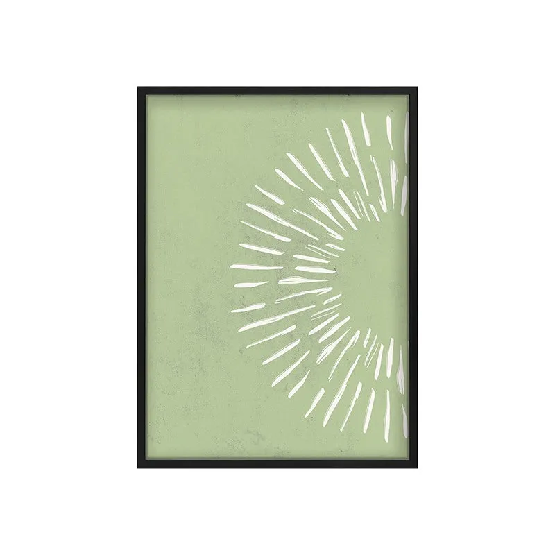 Pastel Sunray Canvas Wall Painting With Black Frame media 3
