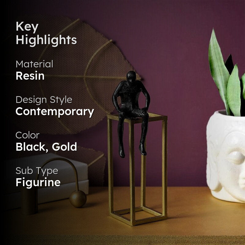 Reflective Silence Painted Resin Showpiece image 2