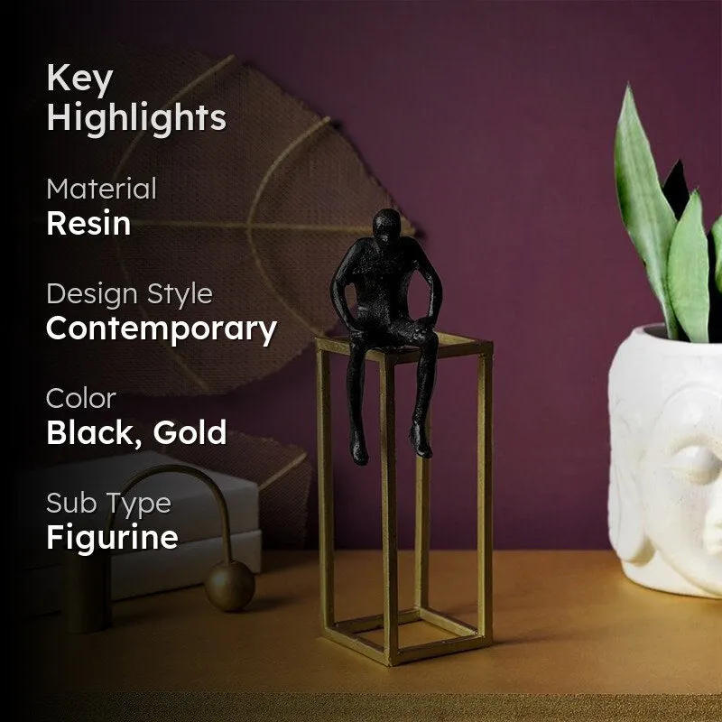 Reflective Silence Painted Resin Showpiece media 2