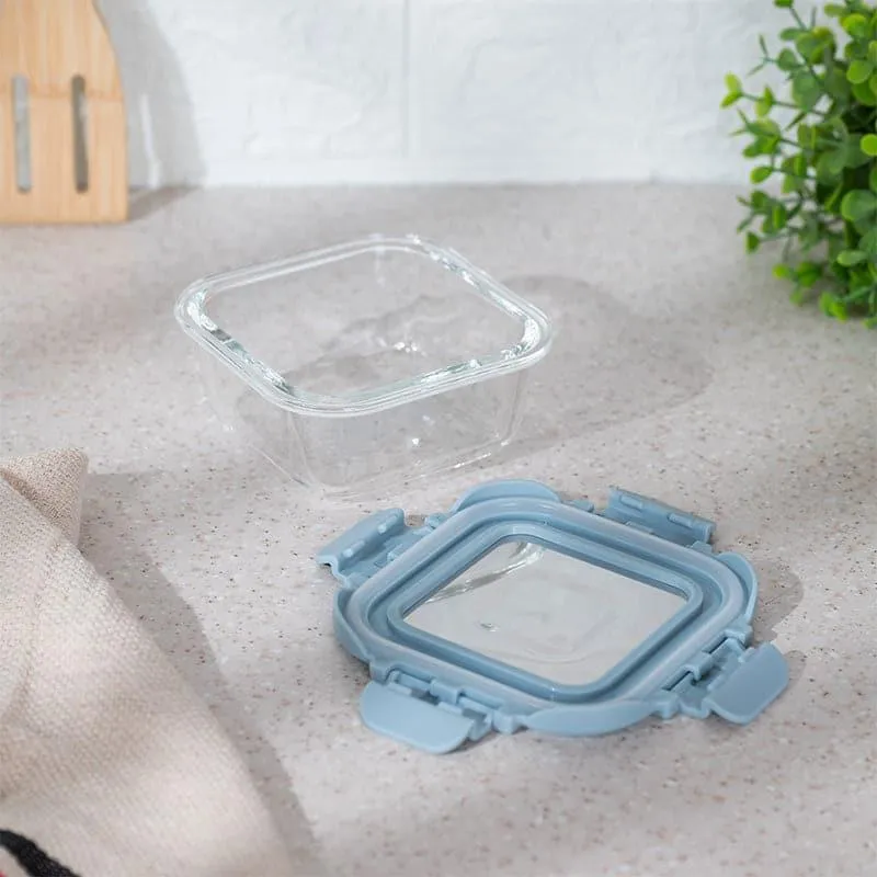 Timo Glass Lunch Box (Blue) - 320 ML media 3