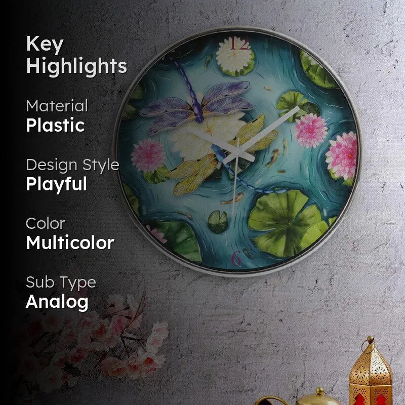 Lotus Pool Wall clock media 2