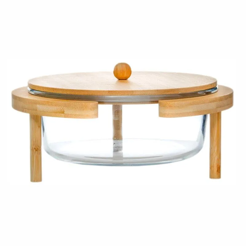 Eloise Round Serving Bowl With Lid and Stand - Two Piece Set media 3
