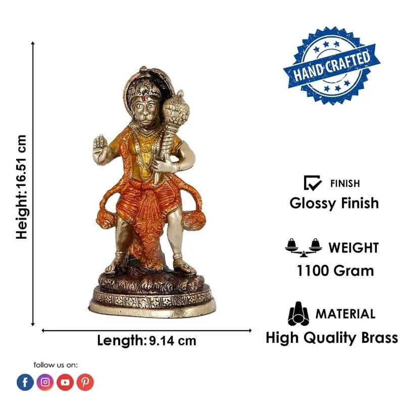 Graceful Hanuman Brass Idol media 4