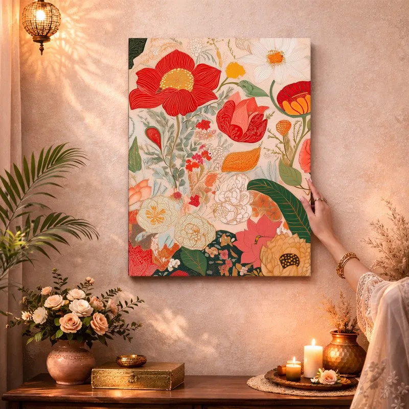 Blooming Symphony Canvas Wall Art & Paintings media 3