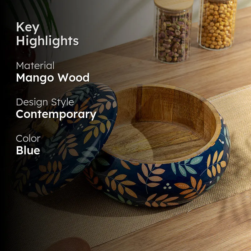 Floral Fable Mango Wood Casserole media 2