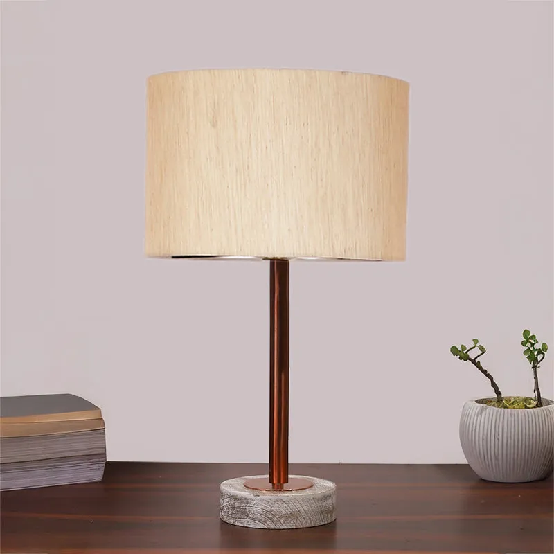 Cotin I Rodin Wooden Table Lamp - OffWhite,Copper,White media 3