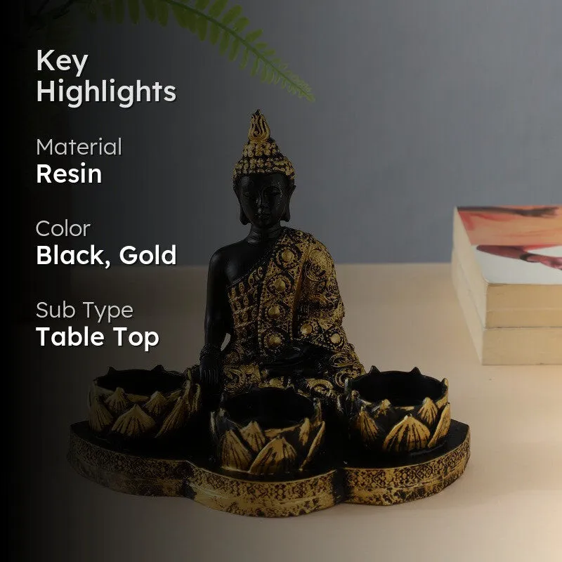 Serenity Buddha Tealight Candle Holder media 2