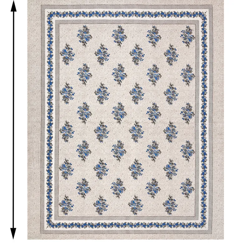 Ahana Floral Printed Cotton Bedsheet (Blue) - 144 TC media 8