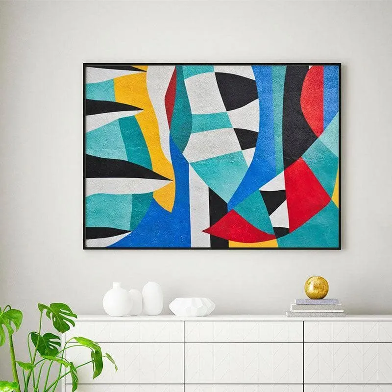 Contemporary Abstract Canvas Wall Painting - Black Frame media 1