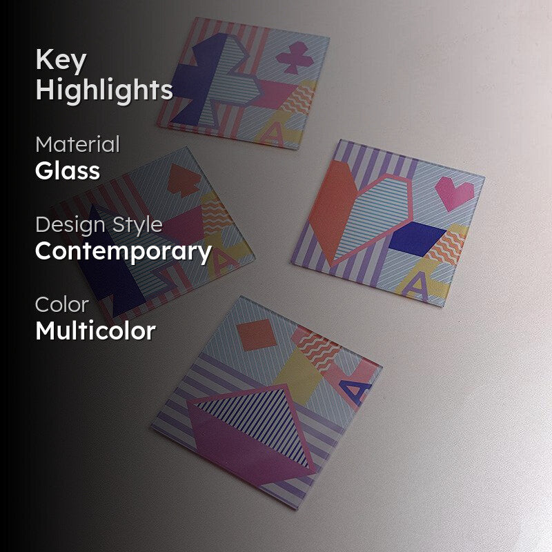 Royal Flush Glass Coaster (Pink) - Set Of Four media 2