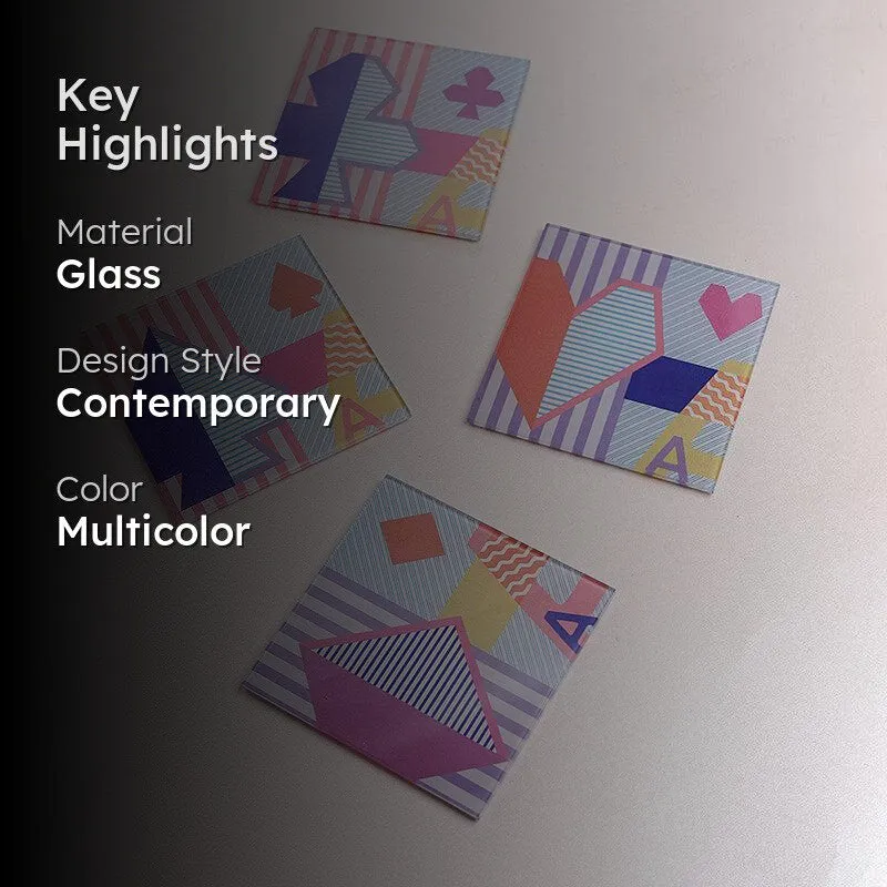 Royal Flush Glass Coaster (Pink) - Set Of Four media 2