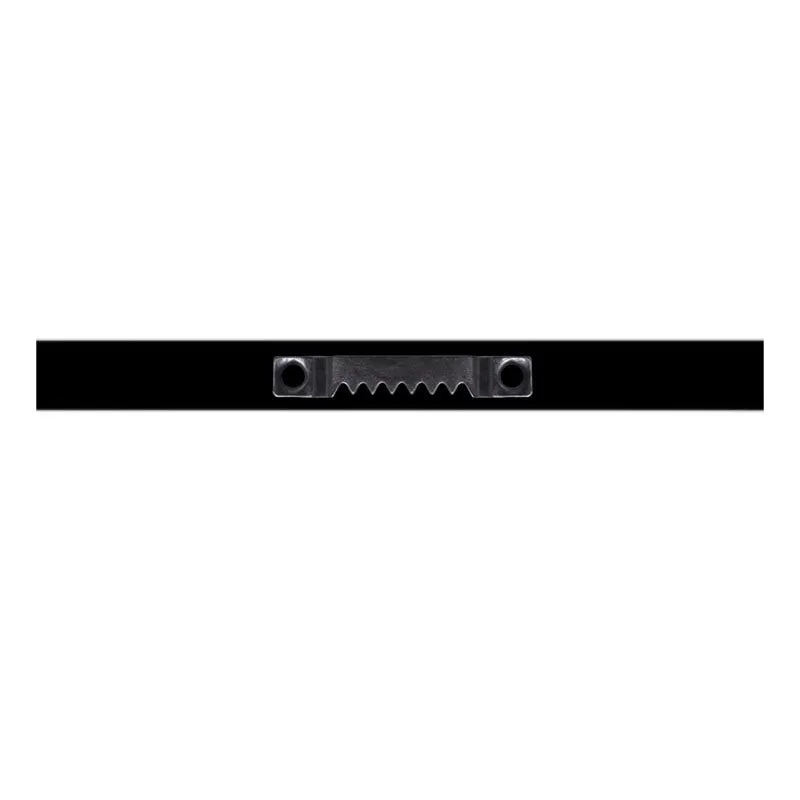 Side view showing the slim profile of the black iron wall accent