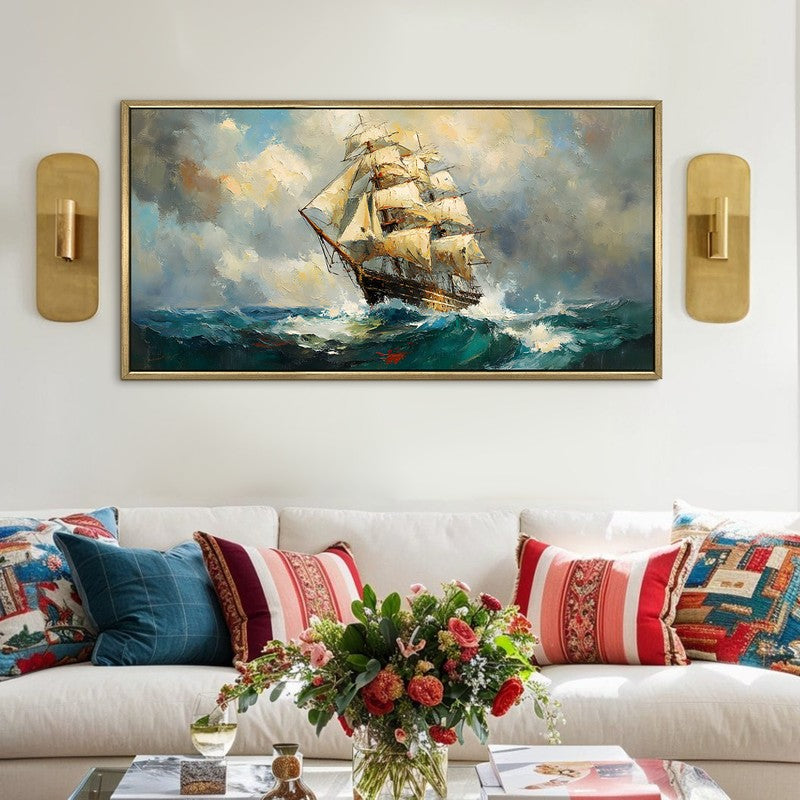 Oceanbound Canvas Wall Painting With Frame