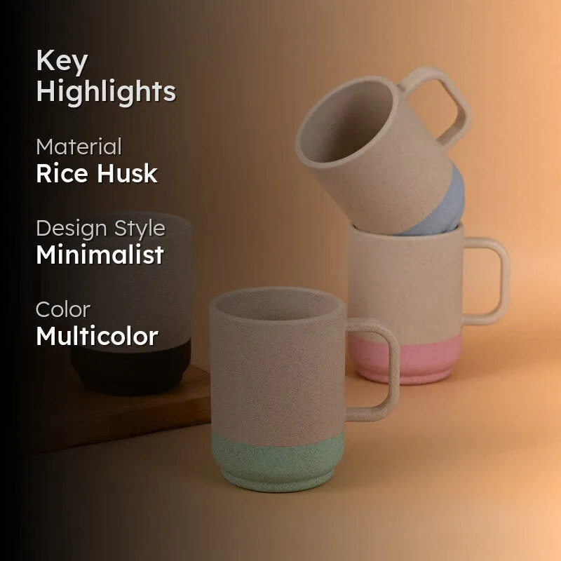 Maplecrest Rice Husk Coffee Mug (375 mL Each) - Set Of Four media 2