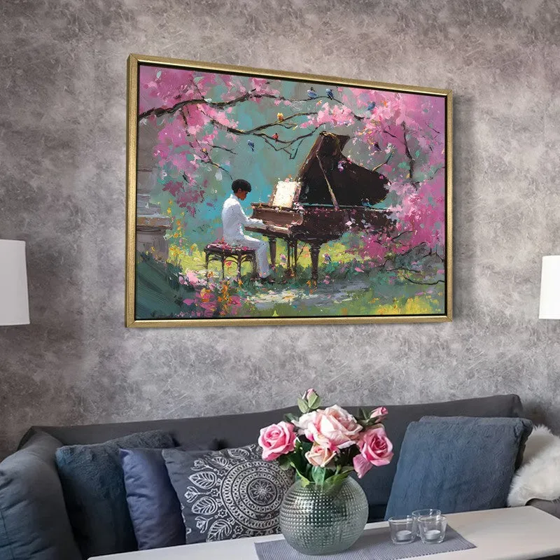 Pink Sonata Canvas Wall Painting With Frame media 6
