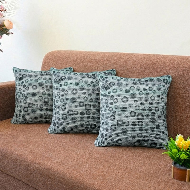 PixelMosaic Cushion Cover (Grey) - Set Of Three