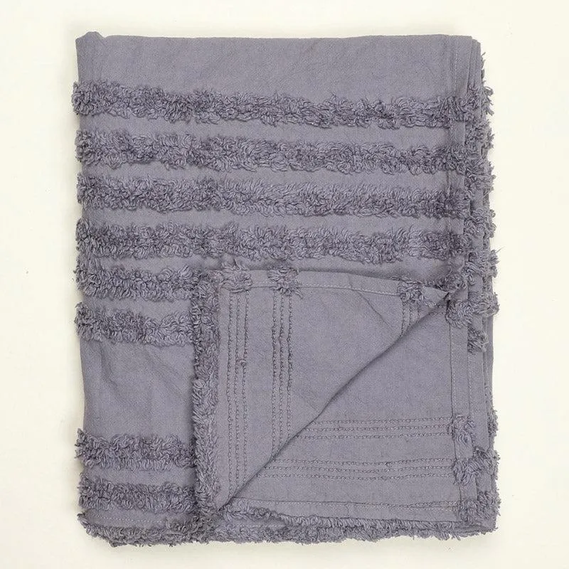 Nishtha Cotton Throw - Dark Grey media 5
