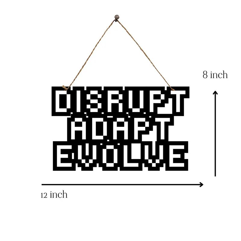 Disrupt,Adapt,Evolve Mild Steel Wall Accent media 5