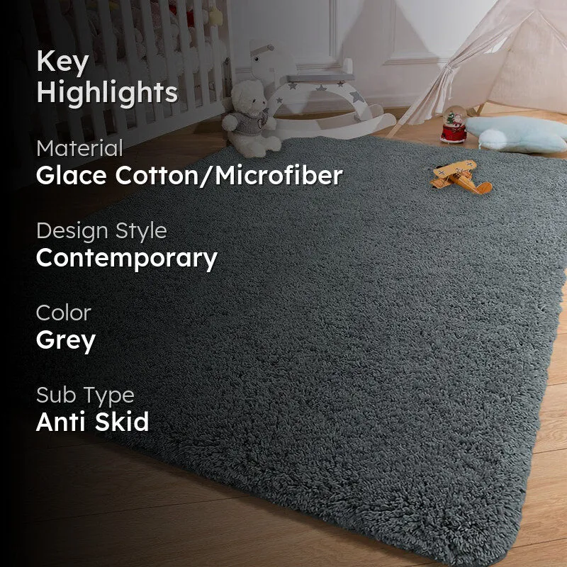 Vegas Luxe Micro Fiber Area Rug - Grey media 2