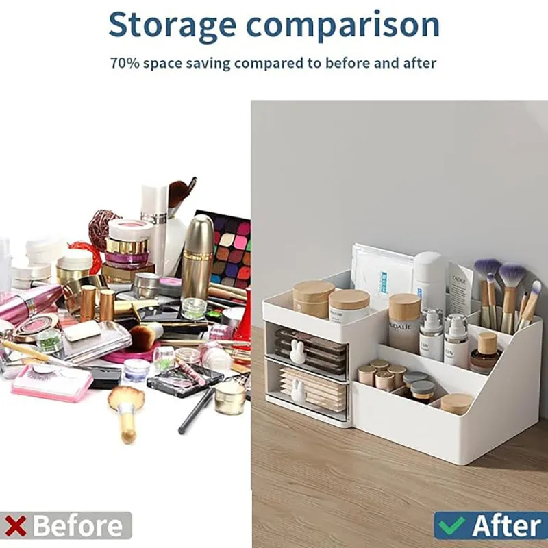 Organin Makeup Organizer - White media 6