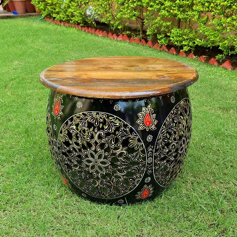 Indrani Iron & Wood Coffee Table media 5