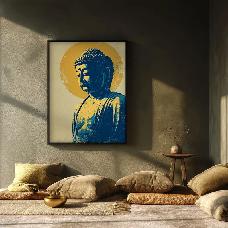 Peaceful Buddha In Meditative Calm III Archival Paper Wall Painting With Black Frame media 3