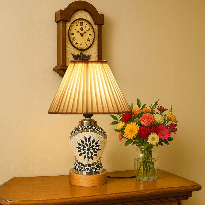 Floranira Pleatra Wooden Table Lamp - Multicolor media 3