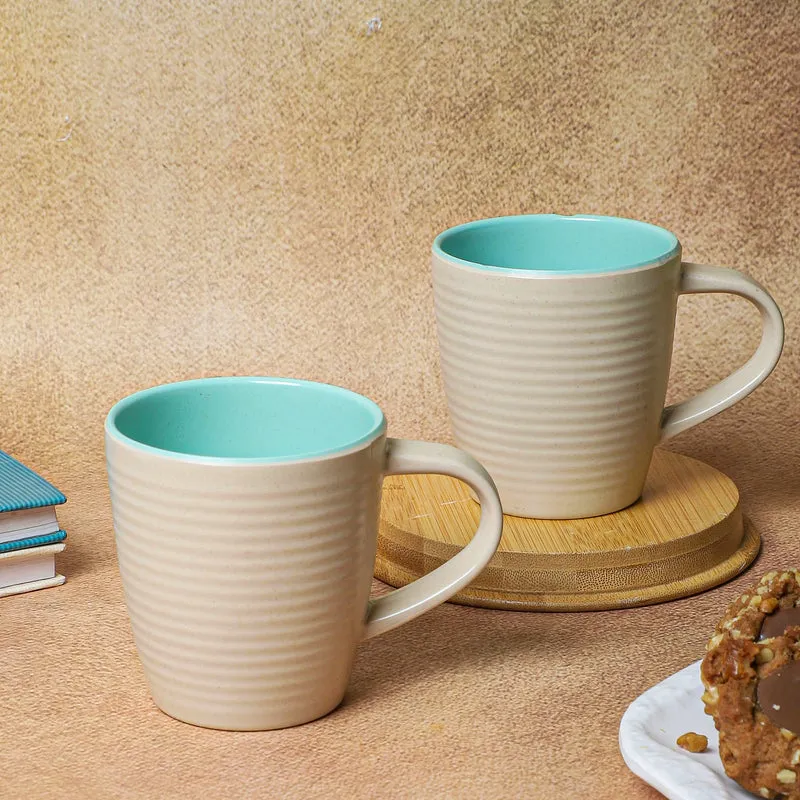 Brew Melamine Coffee Mug (250 mL Each/Beige) - Set of Two media 3