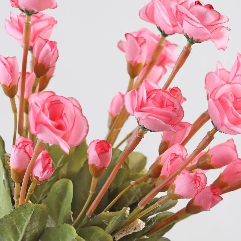 Mini Rose Artificial Flowers - Pink media 5