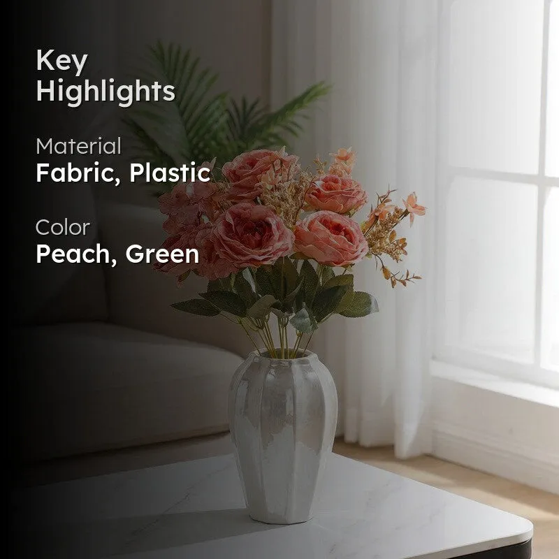 Cross Autumn Peony Artificial Flowers - Peach media 2