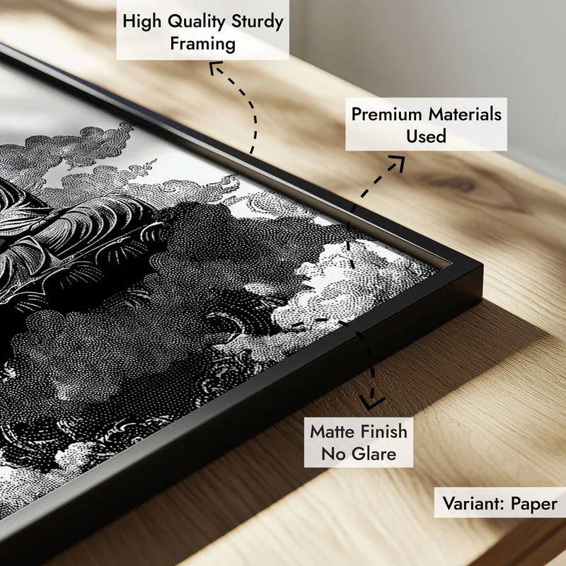Buddha of Inner Stillness Wall Painting With Black Frame media 8