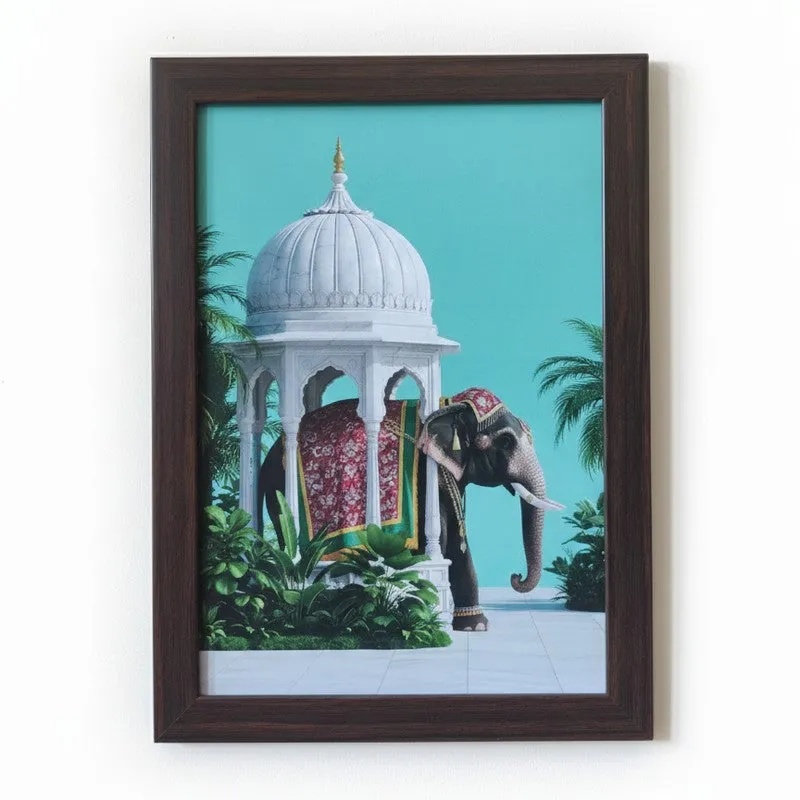 Imperial Arch & Pavilion Wall Painting With Frame - Set Of Four media 5