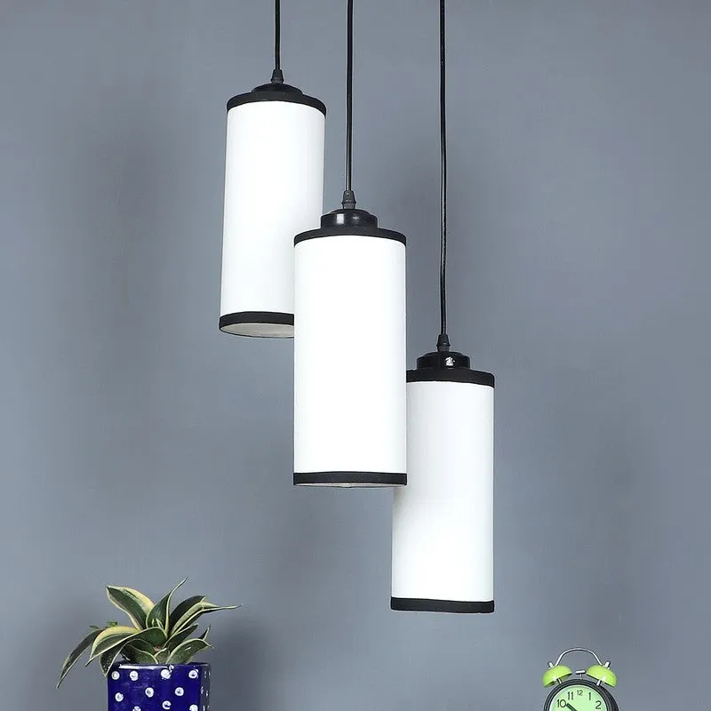 Glowspire Triple Metal Ceiling Lamp - White & Black media 3
